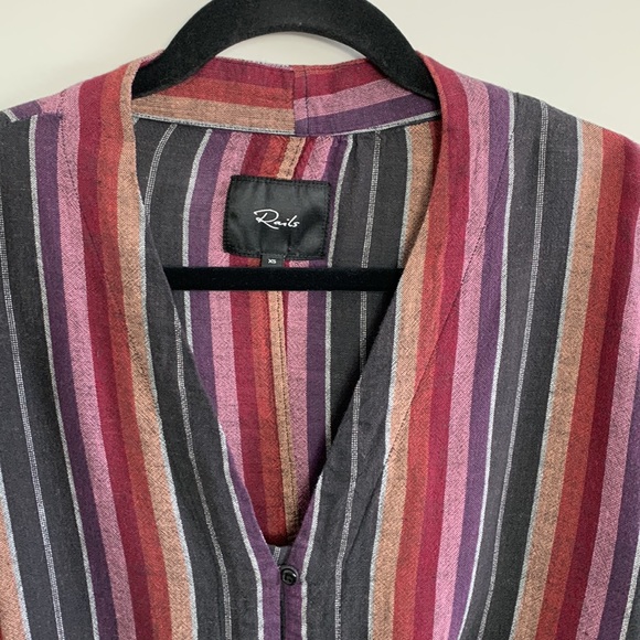 Rails Sloane Brava Stripe Top Blouse Size XS - Picture 6 of 12